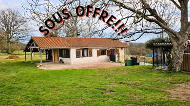 Maison de plain-pied à vendre 129 500 € 4 pièces 3 chambres 85 m² 5 000 m² de terrain Champsac 87230