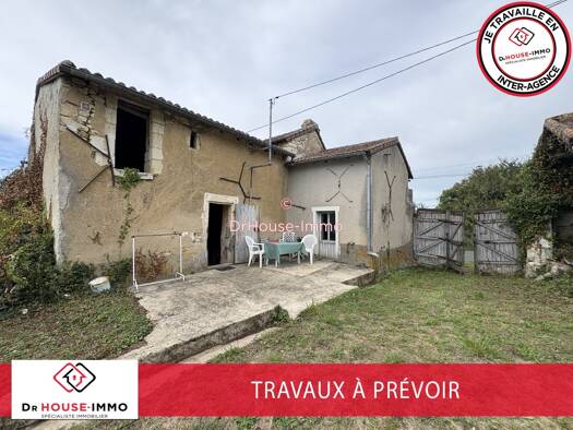 Maison à vendre 29 000 € 3 pièces 1 chambre 65 m² 1 490 m² de terrain Chouppes 86110