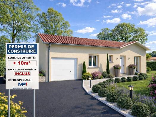 Terrain avec maison neuve à vendre 180 000 € 4 pièces 3 chambres 80 m² 570 m² de terrain Amplepuis 69550