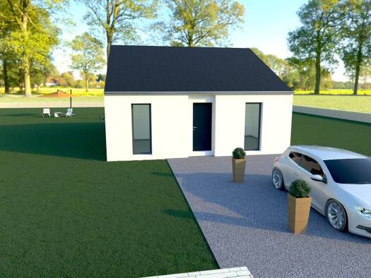 Terrain avec maison neuve à vendre 269 999 € 5 pièces 3 chambres 75 m² 400 m² de terrain Pommérieux 57420