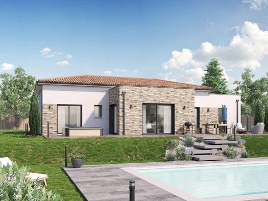 Terrain avec maison neuve à vendre 239 753 € 4 pièces 3 chambres 117 m² 825 m² de terrain Civray 86400