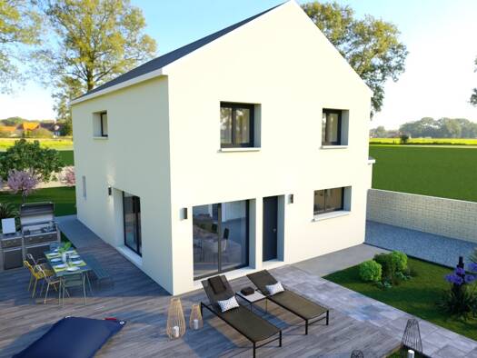 Terrain avec maison neuve à vendre 291 469 € 5 pièces 4 chambres 140 m² 1 200 m² de terrain Ménétreux-le-Pitois 21150