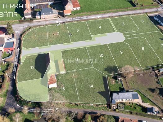 Terrain constructible viabilisé à vendre 52 500 € Sauchay 76630