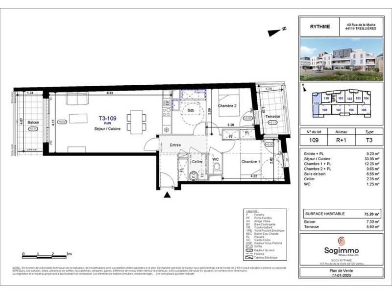 Maison à vendre, 75m², TREILLIERES