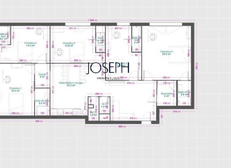 Appartement à louer 510 € 1 pièce 25 m²<br/>superficie 1/5<br/>étage Bonnefoy - La Roseraie - Gramont Toulouse 31200