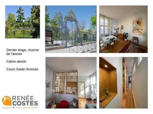 Appartement en viager occupé Bouquet 352 569 € 3 pièces 3 chambres 85 m² Étage 2/2 Chartrons Bordeaux 33000