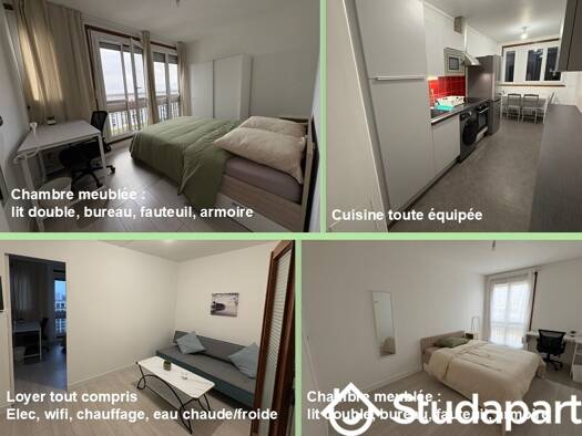 Colocation à louer 380 € 1 pièce 3 chambres 10 m² 5ème étage Espoir et Avenir-Le Nautilus-Colvert-Berlioz-Amiens Nord Ouest Amiens 80080