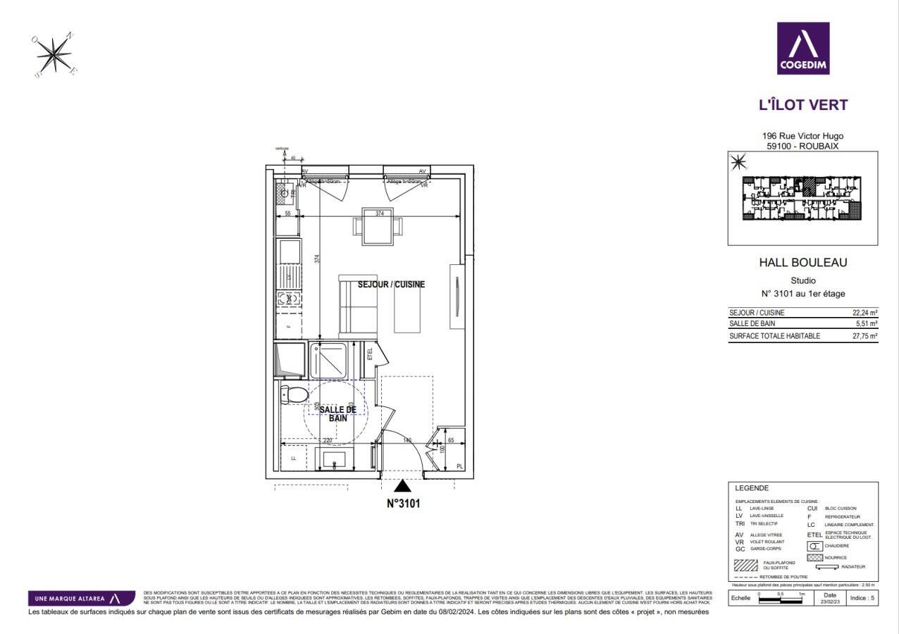 Maison à louer, 28m², ROUBAIX