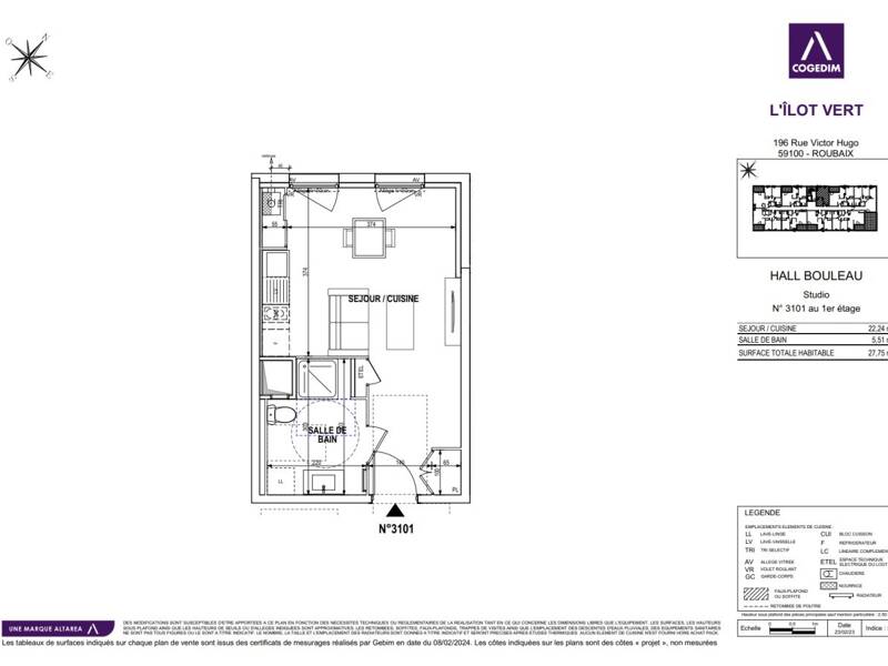 Maison à louer, 28m², ROUBAIX