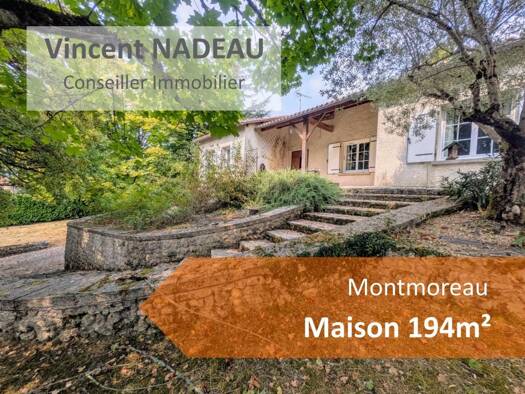 Maison à vendre 270 300 € 7 pièces 5 chambres 194 m² 8 909 m² de terrain Montmoreau 16190