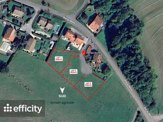 Terrain constructible viabilisé à vendre 230 000 € 853 m² de terrain Saint-Jean-de-Tholome 74250