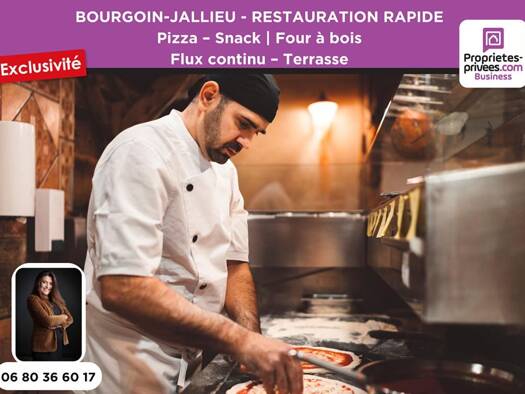 Restaurant à vendre Fonds de commerce 267 500 € 85 m² d'espace de restauration Champfleuri Bourgoin-Jallieu 38300