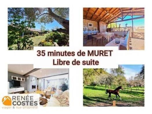 Maison en viager libre Bouquet 55 760 € 4 pièces 3 chambres 130 m² 15 000 m² de terrain Boutbouilhes-Ox Muret 31600