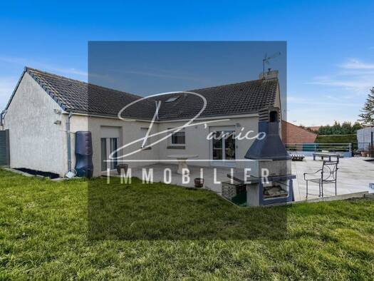 Maison de plain-pied à vendre 265 000 € 6 pièces 4 chambres 125 m² 616 m² de terrain Neuville-Saint-Rémy 59554