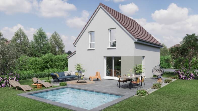 Terrain avec maison neuve à vendre 312 490 € Ruederbach 68560
