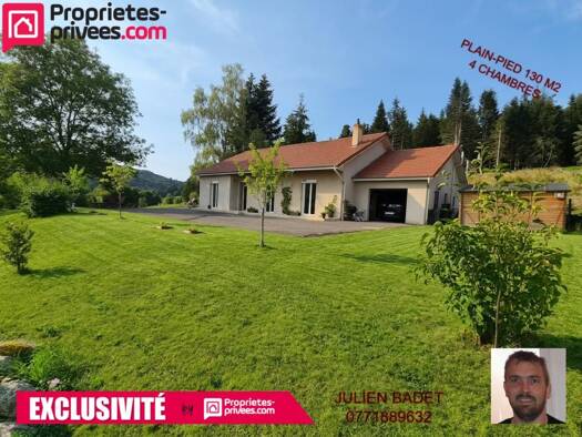 Maison de plain-pied à vendre 213 000 € 7 pièces 4 chambres 125 m² 2 015 m² de terrain Vollore-Montagne 63120