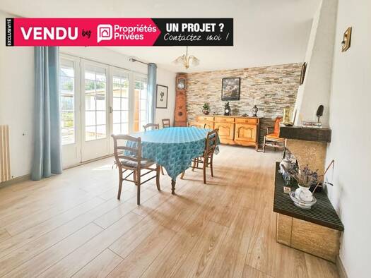 Maison de plain-pied à vendre 299 900 € 5 pièces 3 chambres 98 m² 638 m² de terrain Sainte-Gemmes-sur-Loire 49130