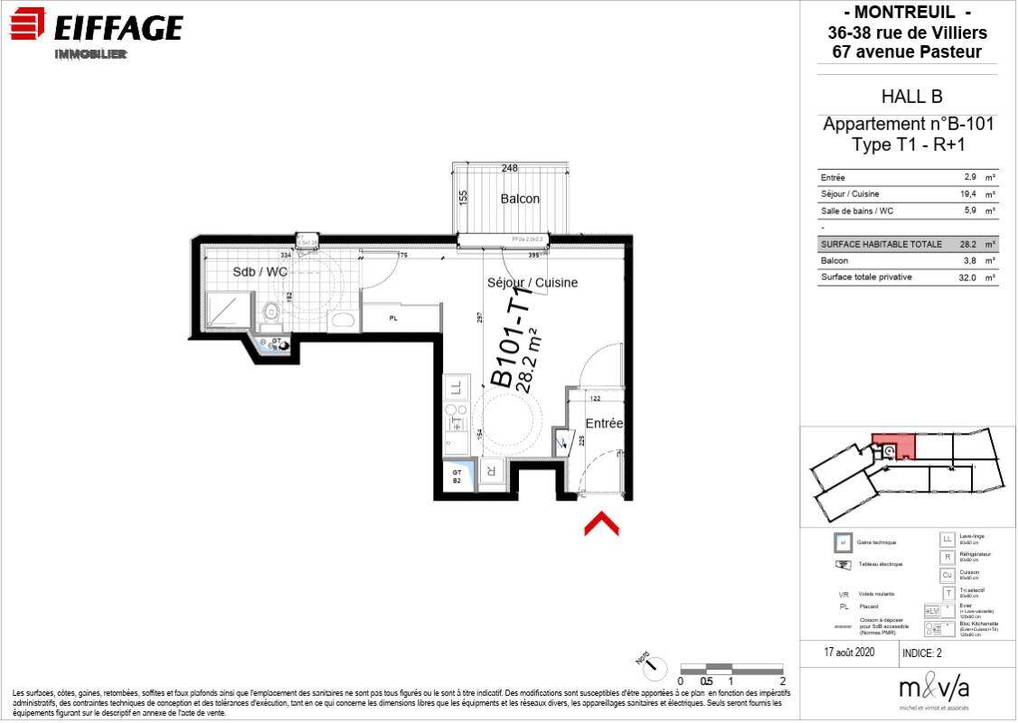 Maison à louer, 28m², MONTREUIL