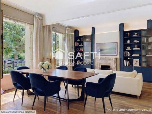 Appartement à vendre 832 000 € 4 pièces 2 chambres 92 m² RDC/6 Auteuil Nord Paris 16ème arrondissement 75016