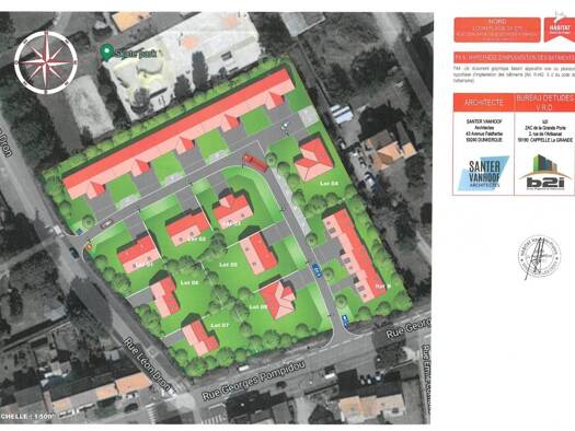 Terrain constructible viabilisé à vendre 83 000 € 475 m² de terrain Centre Loon-Plage 59279