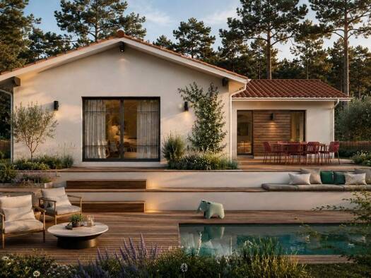 Terrain avec maison neuve à vendre 469 000 € 4 pièces 3 chambres 100 m² 650 m² de terrain Saubion 40230
