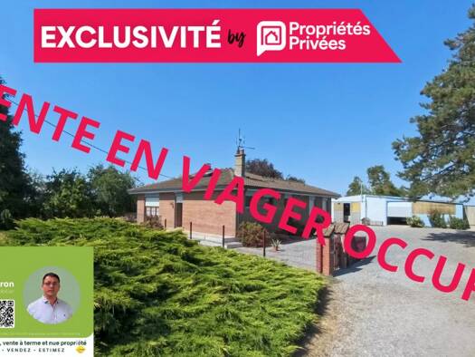 Maison en viager occupé Bouquet 48 750 € 5 pièces 3 chambres 119 m² 9 252 m² de terrain Sous le Bois Louvroil 59720