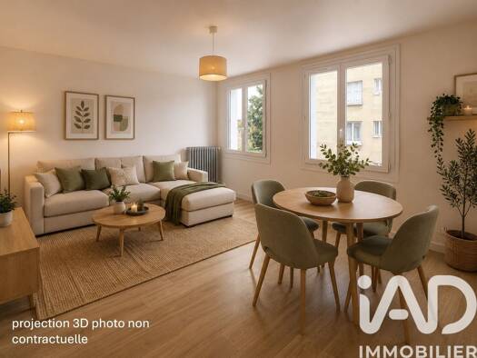Appartement à vendre 120 000 € 2 pièces 1 chambre 50,08 m² Étage 1/3 De Gaulle-Ménardière Saint-Cyr-sur-Loire 37540