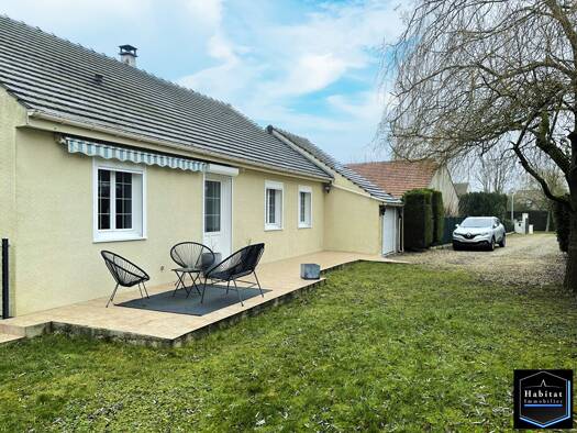 Maison de plain-pied à vendre 295 000 € 5 pièces 3 chambres 92 m² 950 m² de terrain Nanteuil-le-Haudouin 60440