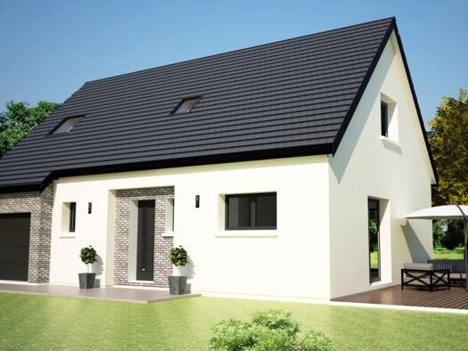 Terrain avec maison neuve en viager 228 348 € 6 pièces 4 chambres 107 m² 900 m² de terrain Bouquetot 27310