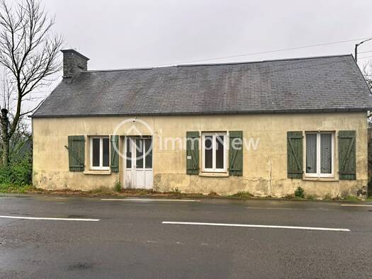 Maison de plain-pied à vendre 43 500 € 4 pièces 2 chambres 80 m² 1 603 m² de terrain Juvigny les Vallées 50520