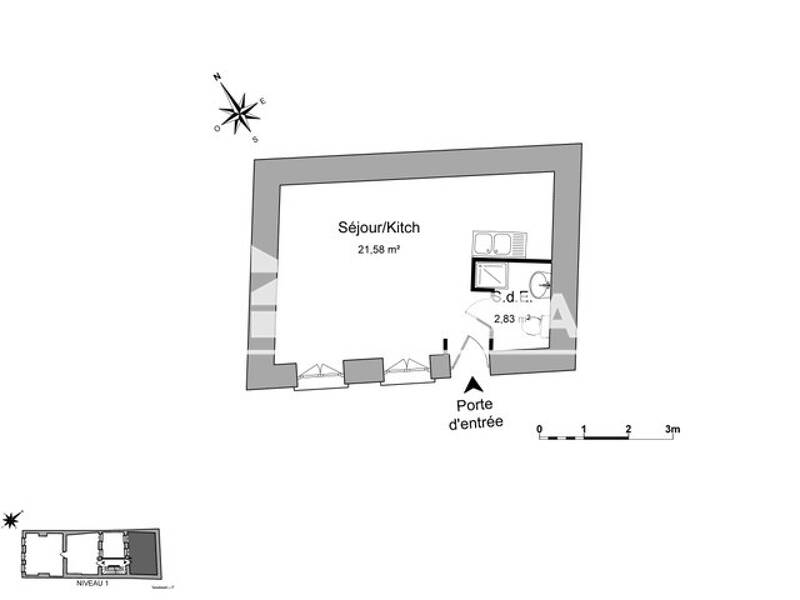 Maison à louer, 24m², TREVOUX