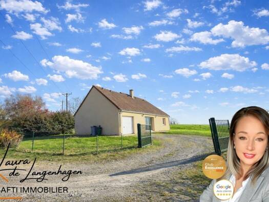 Maison de plain-pied à vendre 164 900 € 4 pièces 3 chambres 90 m² 1 259 m² de terrain La Ferté-Bernard 72400