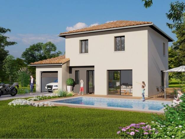 Terrain avec maison neuve à vendre 215 000 € 4 pièces 3 chambres 91 m² 500 m² de terrain Crottet 01290