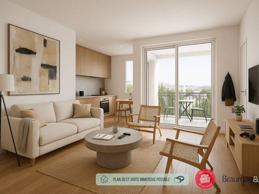 Appartement à vendre - neuf 201 000 € 2 pièces 1 chambre 46 m² 1er étage Saint Claude - Torcols Besançon 25000