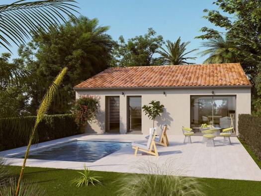 Maison de plain-pied à vendre 239 900 € 3 pièces 2 chambres 67 m² 302 m² de terrain Saint-Laurent-de-la-Salanque 66250