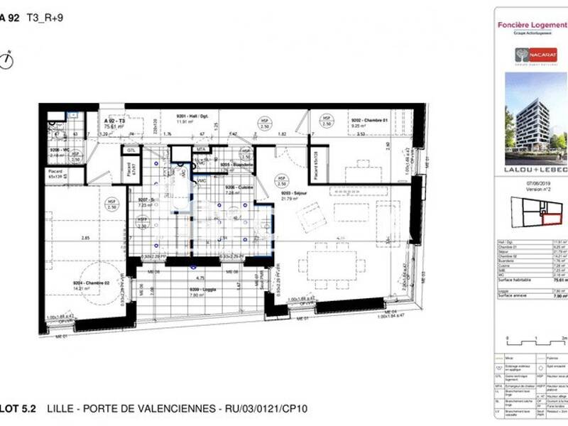 Maison à louer, 76m², LILLE