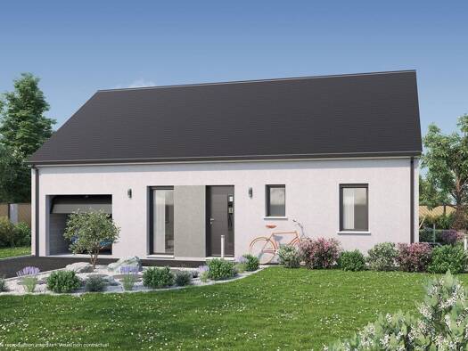 Terrain avec maison neuve à vendre 141 827 € 3 pièces 2 chambres 75 m² 770 m² de terrain Villemoutiers 45270