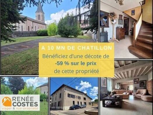 Maison en viager occupé Bouquet 68 800 € 7 pièces 3 chambres 194 m² 1 012 m² de terrain Châtillon-sur-Chalaronne 01400