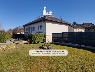 Maison de plain-pied à vendre 298 000 € 4 pièces 2 chambres 91 m² 668 m² de terrain Eschentzwiller 68440