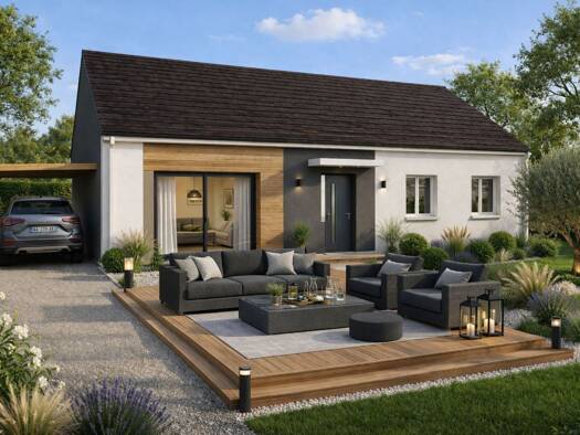 Terrain avec maison neuve à vendre 247 500 € 5 pièces 3 chambres 90 m² 700 m² de terrain Dammarie 28360