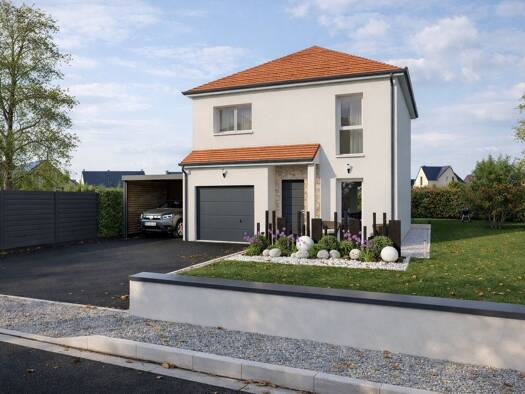 Terrain avec maison neuve à vendre 240 928 € 4 pièces 3 chambres 90 m² 1 500 m² de terrain Villerbon 41000