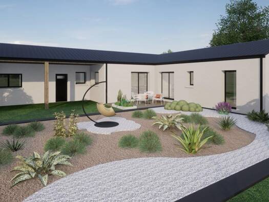 Terrain avec maison neuve à vendre 377 309 € 5 pièces 3 chambres 123 m² 495 m² de terrain Saint-Augustin-des-Bois 49170