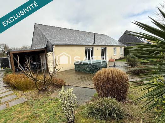 Maison de plain-pied à vendre 244 000 € 4 pièces 3 chambres 107 m² 654 m² de terrain Pluméliau-Bieuzy 56930