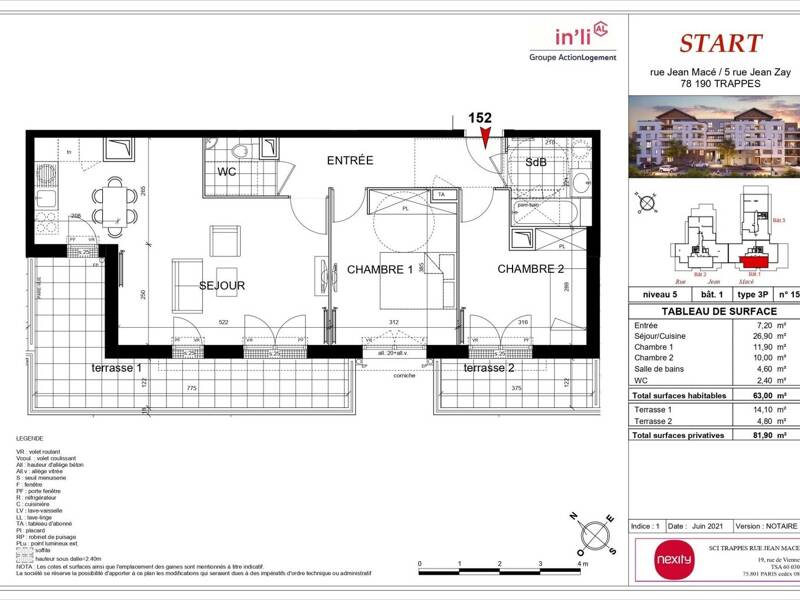 Maison à louer, 63m², TRAPPES