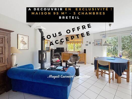 Maison à vendre 249 600 € 4 pièces 3 chambres 95 m² 302 m² de terrain Breteil 35160