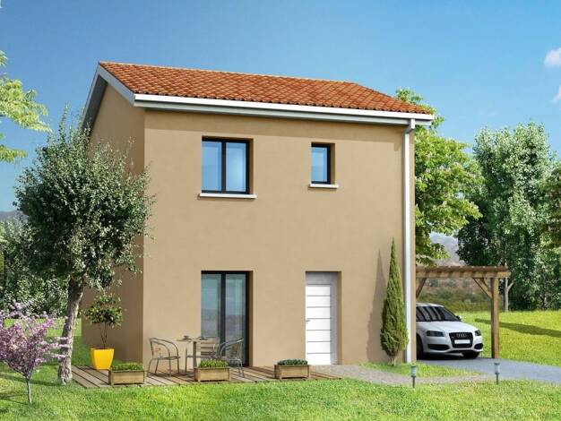 Terrain avec maison neuve à vendre 190 000 € 4 pièces 3 chambres 86 m² 416 m² de terrain Nord Ouest Unieux 42240