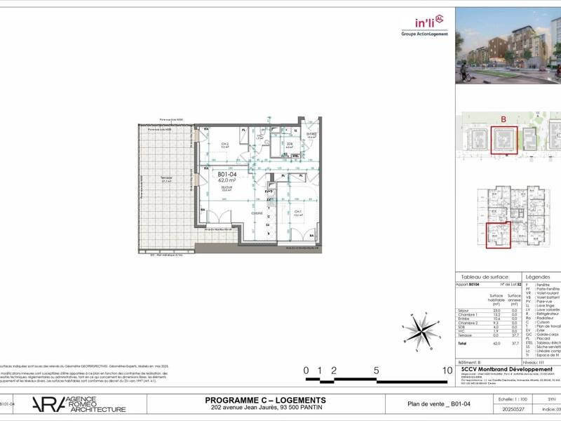 Maison à louer, 62m², PANTIN