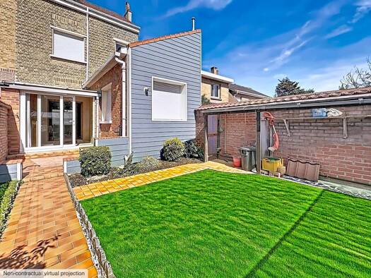 Maison de ville à vendre 269 000 € 5 pièces 4 chambres 130 m² 163 m² de terrain Rosendaël-Félix Coquelle Dunkerque 59240