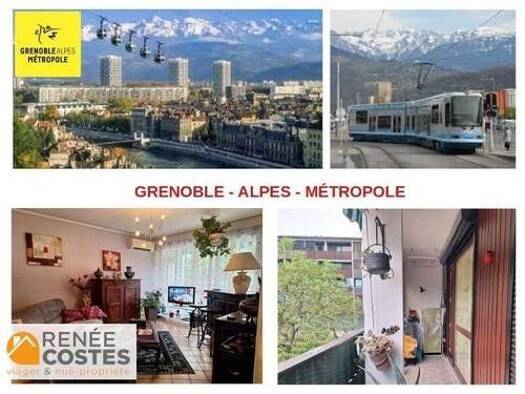 Appartement en viager occupé Bouquet 17 080 € 3 pièces 2 chambres 60 m² Étage 1/3 Arlequin Grenoble 38000