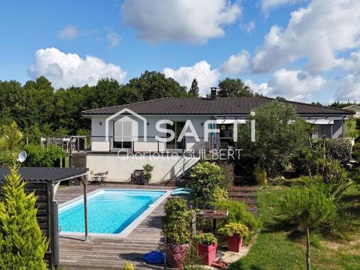 Maison de plain-pied à vendre 350 000 € 4 pièces 3 chambres 135 m² 3 447 m² de terrain Beaupuy 47200